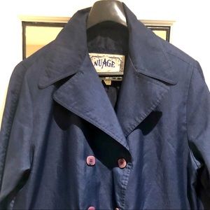 Rain coat 3/4 vintage navy blue
